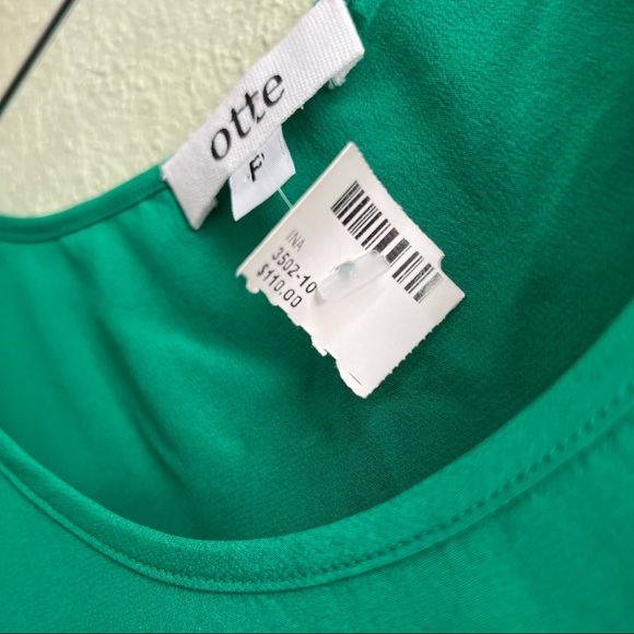 OTTE silk green tank top NWT P - Picture 3 of 8